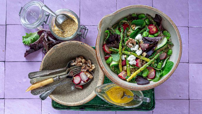 Bulgursalade met voorjaarsgroente en crumbled geitenkaas - Jolanda Leuven - 3840x2160px