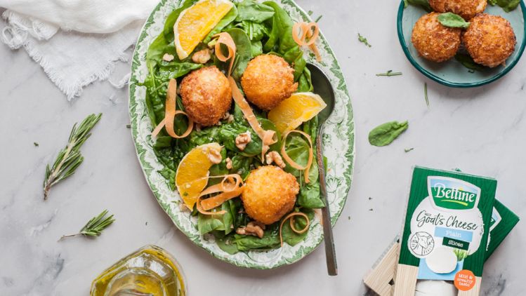 Salade met geitenkaas bitterballen 2