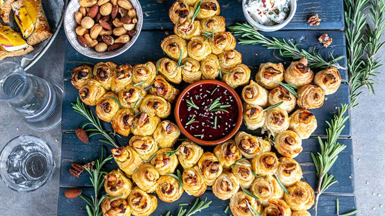 Kerstster bladerdeeg